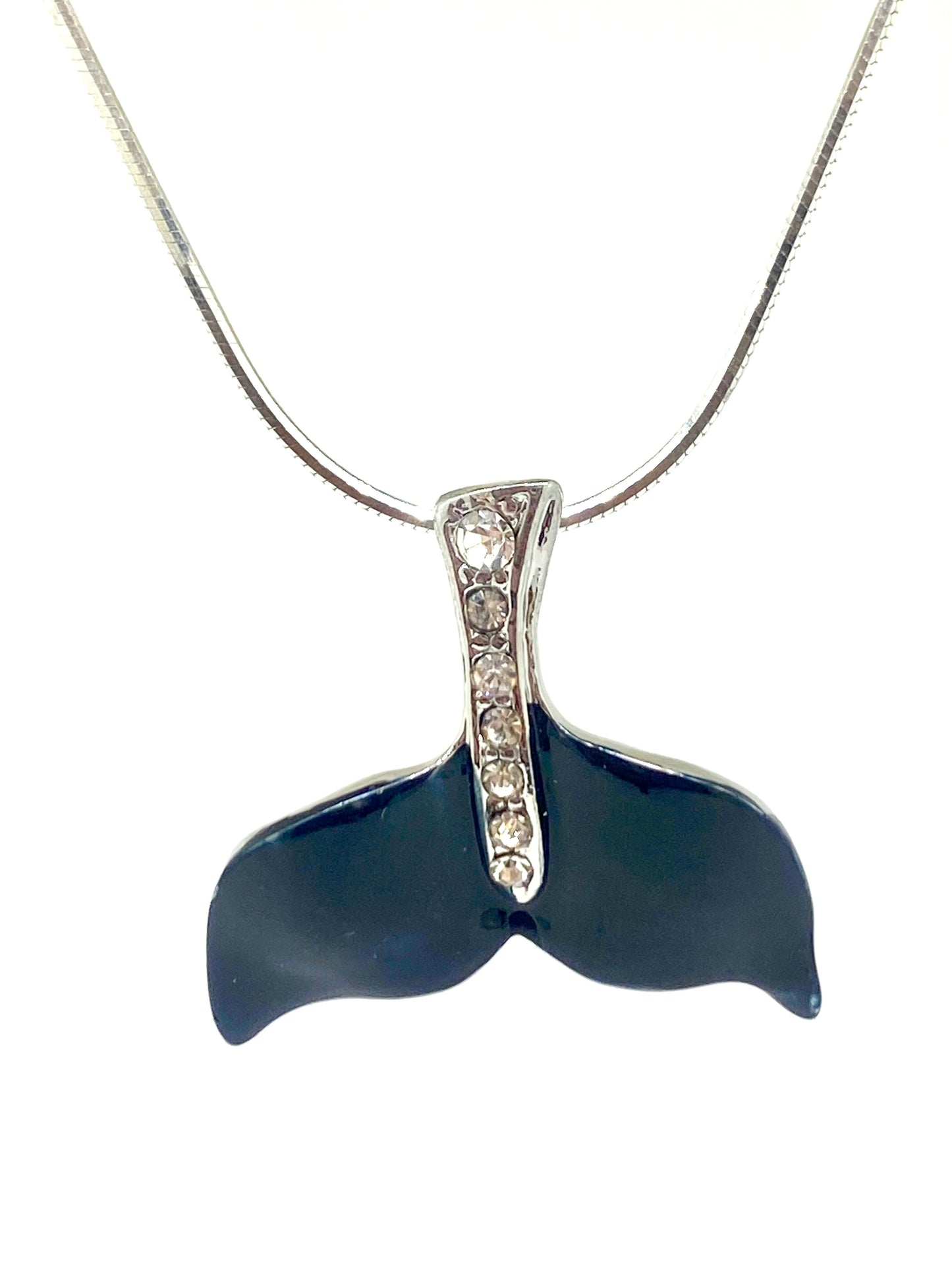 Hand Painted Enamel Whale Tail