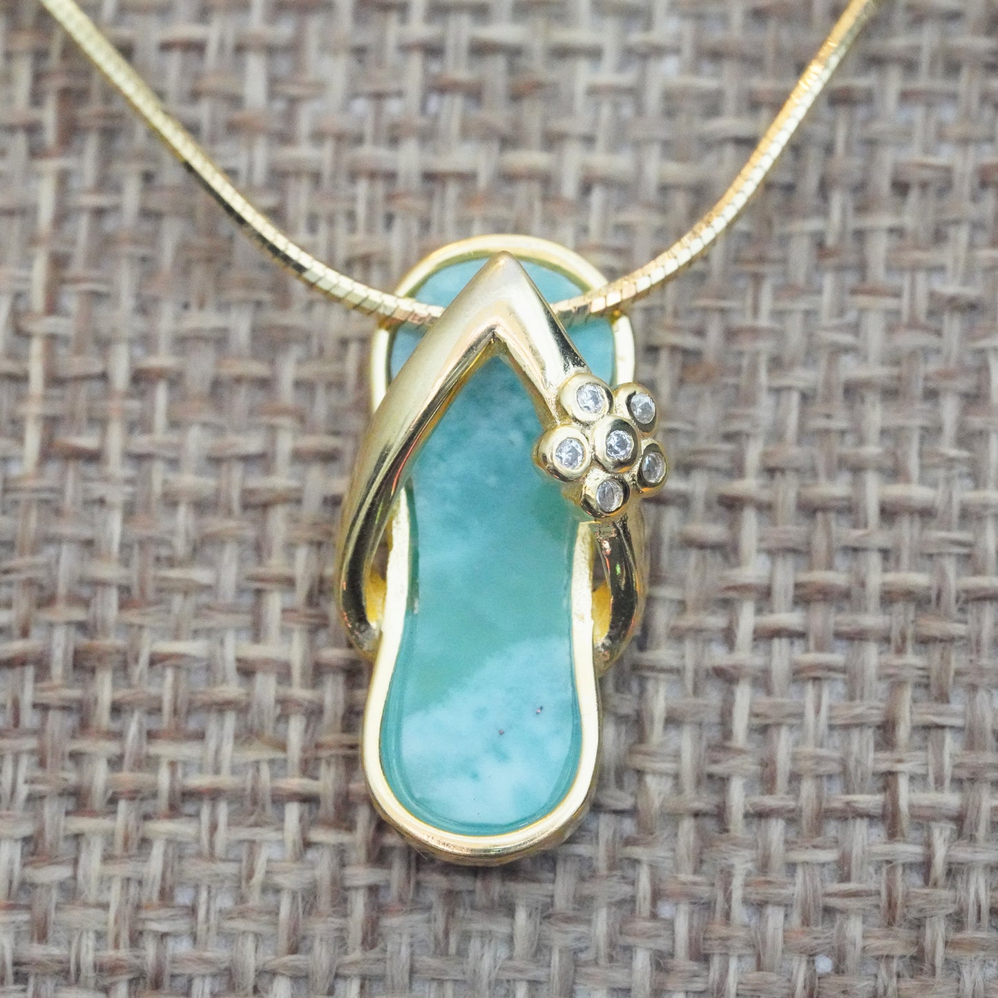 Larimar Sandal Pendant