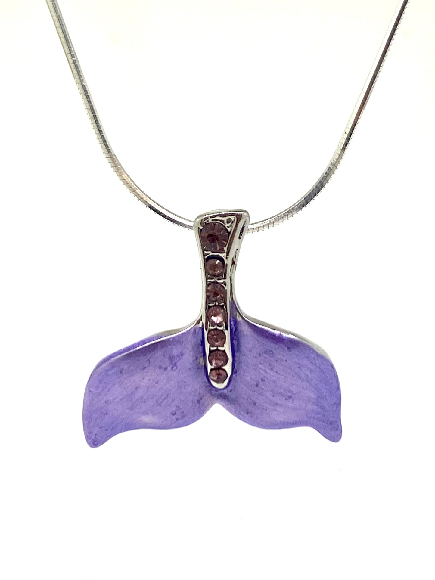 Hand Painted Enamel Whale Tail