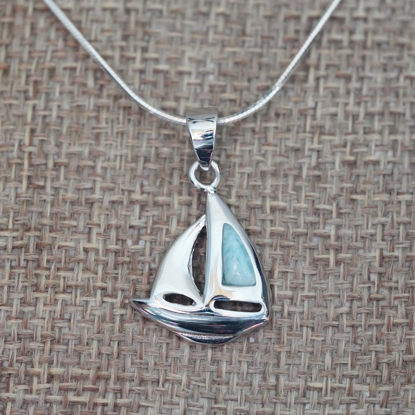 Sailboat Larimar Pendant