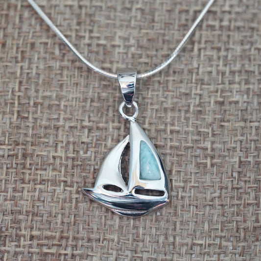 Sailboat Larimar Pendant