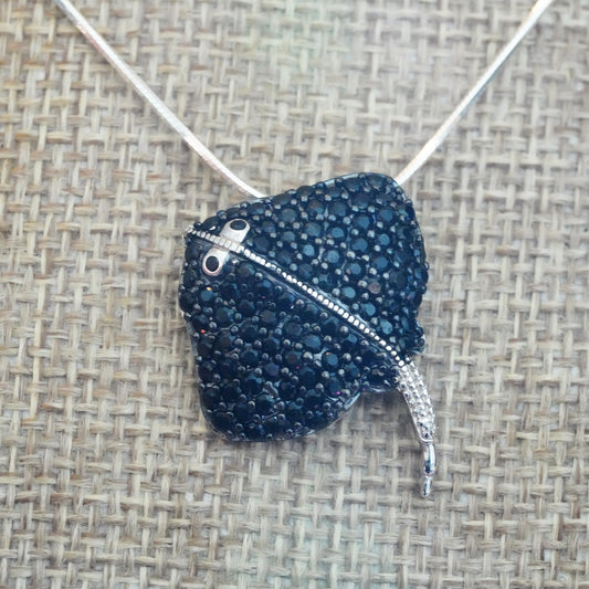 Black Crystal Stingray Pendant