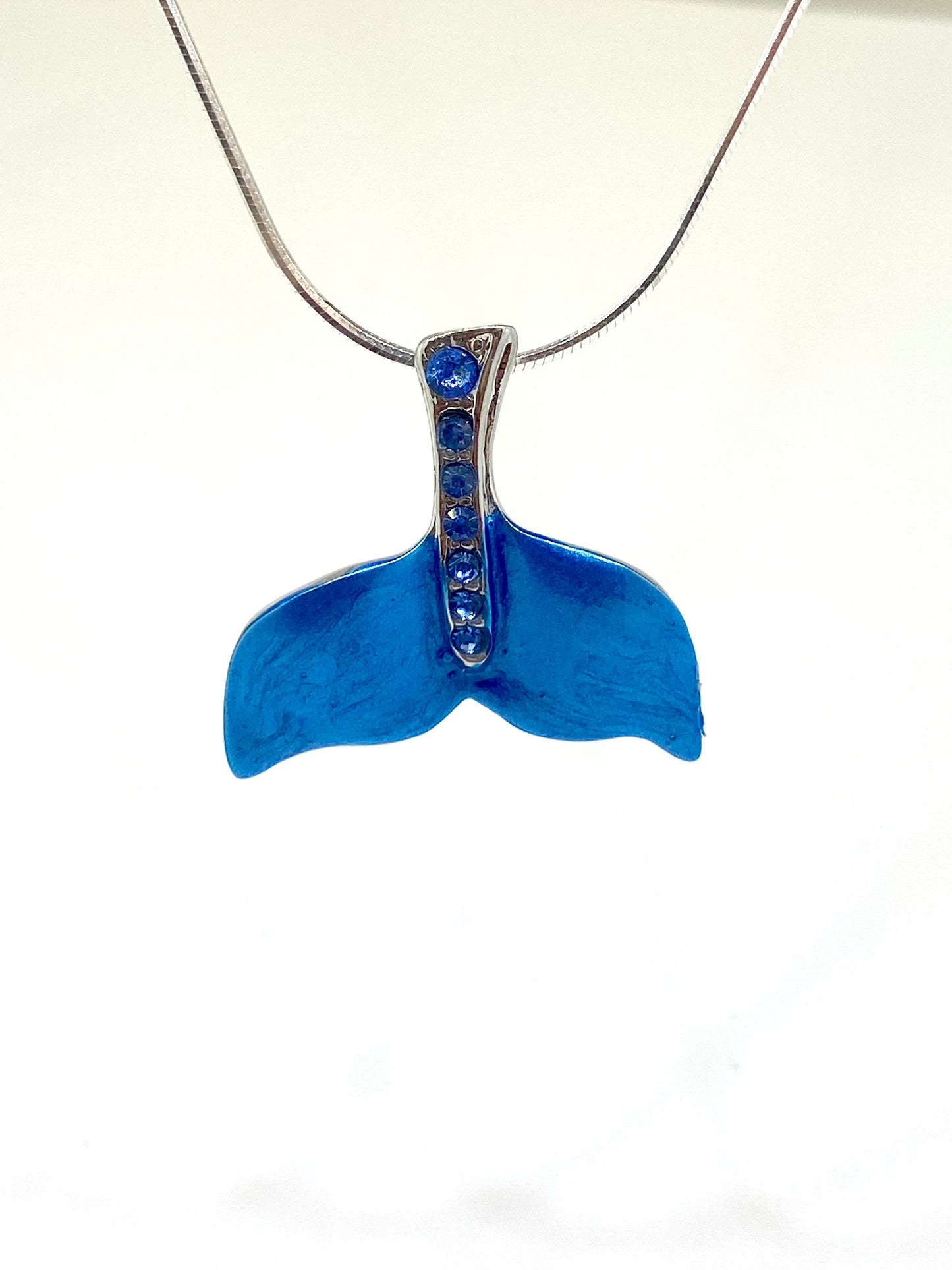 Hand Painted Enamel Whale Tail