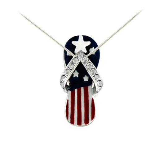 Stars and Stripes Sandal Necklace Pendant
