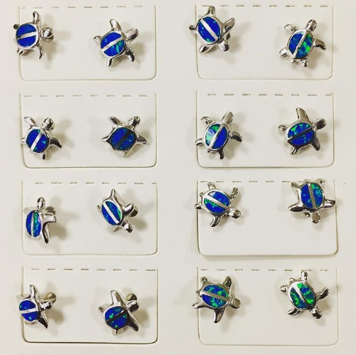 Turtle Opal Stud Earrings