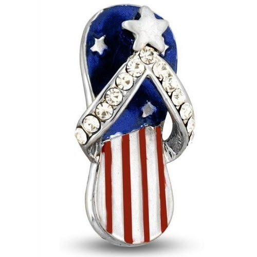 Stars and Stripes Sandal Necklace Pendant