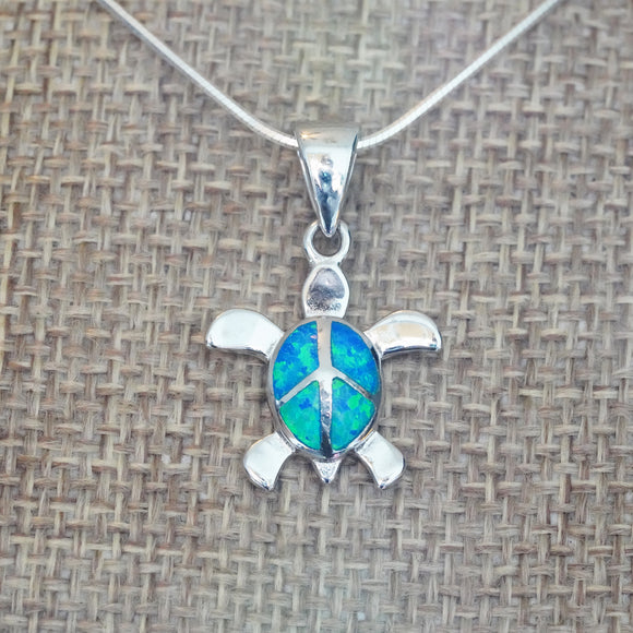Opal Sea Turtle Pendant