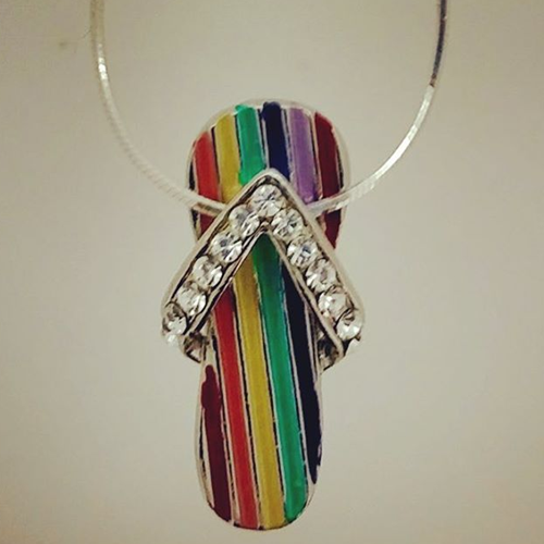 Pride Flag Sandal Pendant